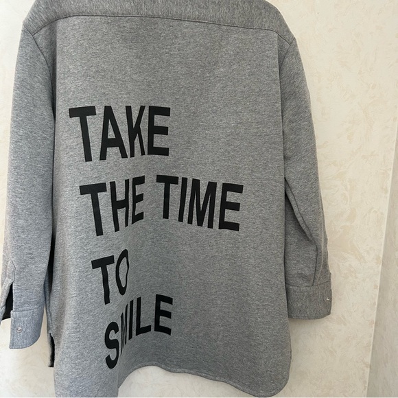 So cute 😊 RARE Joshua Sanders X Smiley collared sweatshirt Button up Size small - Picture 8 of 8